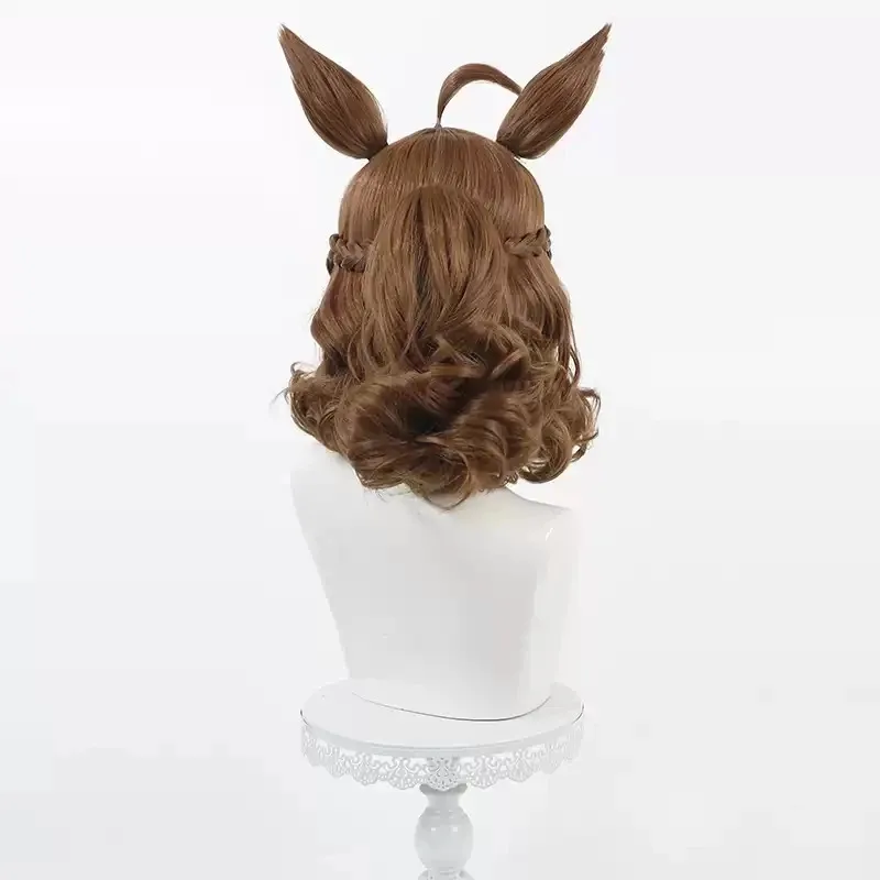 Anime Pretty Derby Beginning of New Era Uma Musume Jungle Pocket Cosplay Wig with Ears Tails Heat Resistant Synthetic Hair