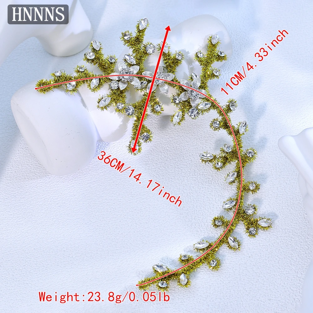 HNNNS Guest Wedding Headdresses Handmade Luxury Headbands Women's Formal Dress Headwear Rhinestone Bridal Hair Accessories A385