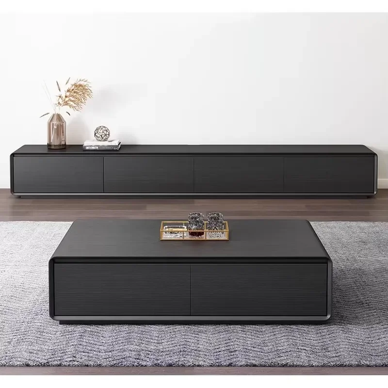 New Design Luxury Modern Home Unit Cabinet Interior Whole House Custom Interior Decoration TV Rack and Coffee Table Set