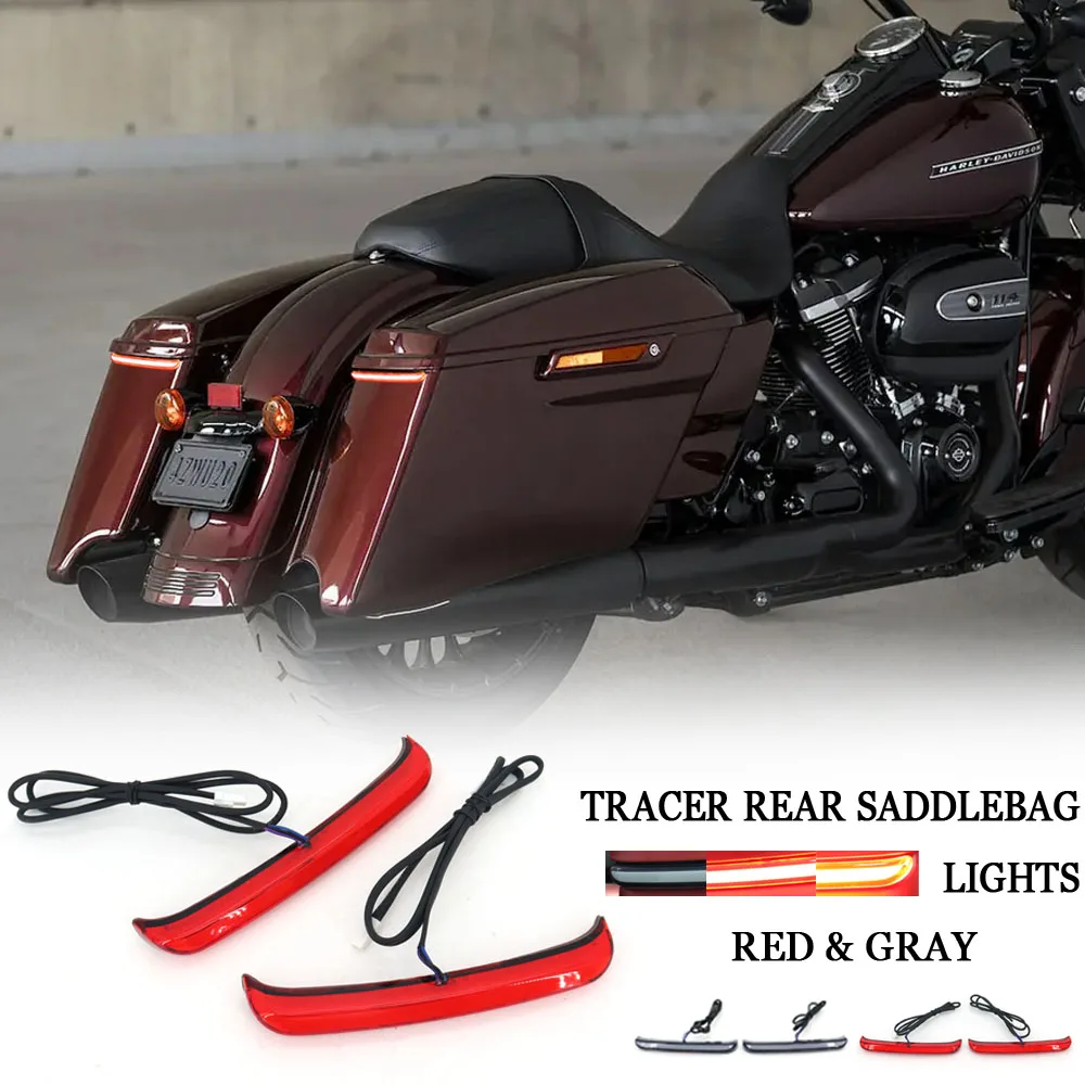 

2014-2022 NEW LED REAR TRACER SADDLEBAG LIGHTS RUN BRAKE TURN SIGNALS FOR Harley Touring Road King CVO Electra Glide FLH/FLT