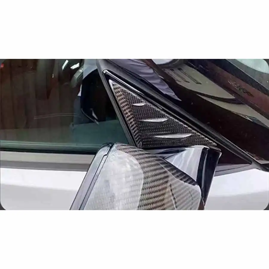 For Toyota Supra GR A90 A91 MK5 2019+ Carbon fiber A-pillar triangle sticker rearview mirror side triangle spoiler Car Body Kit