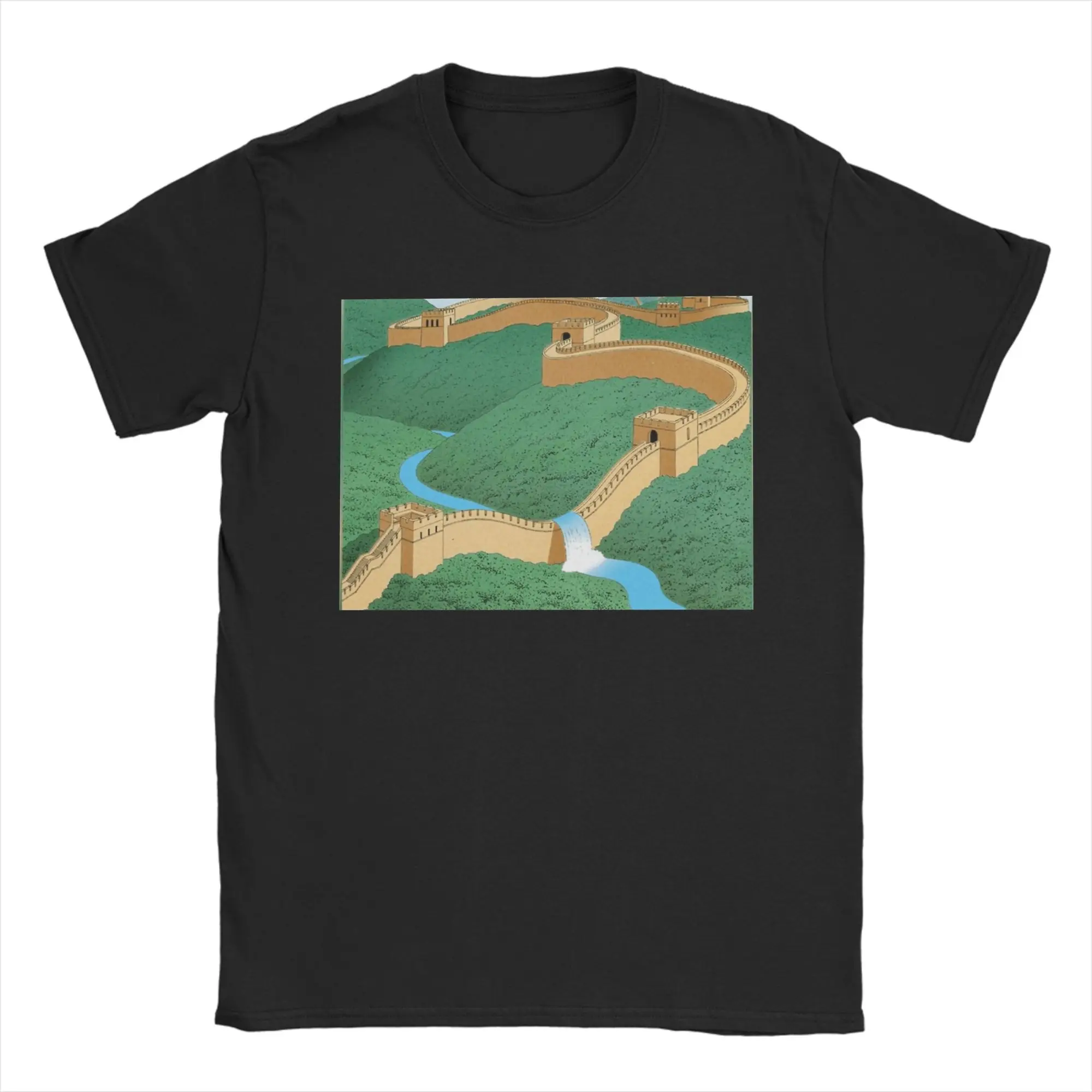 

Men's Mind Twisting Surreal Illustrations By Guy Billout T Shirt Short Sleeve Round Collar Tees Printing T-Shirts