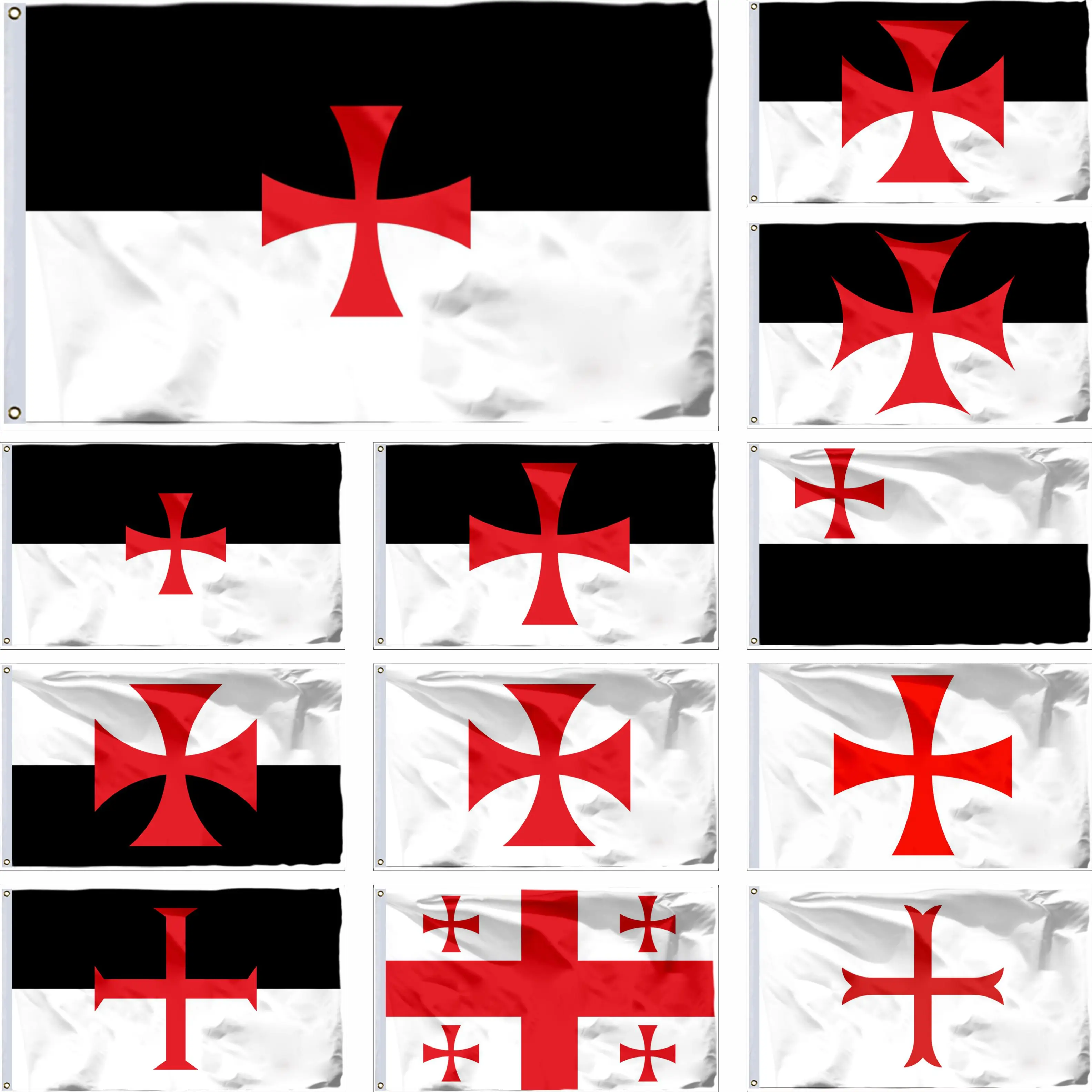 

Crusader knights Templar Cross flag Religious Flag New 3x5 Feet Polyester 100D 90 x 150 cm 3x5ft Double sided printing