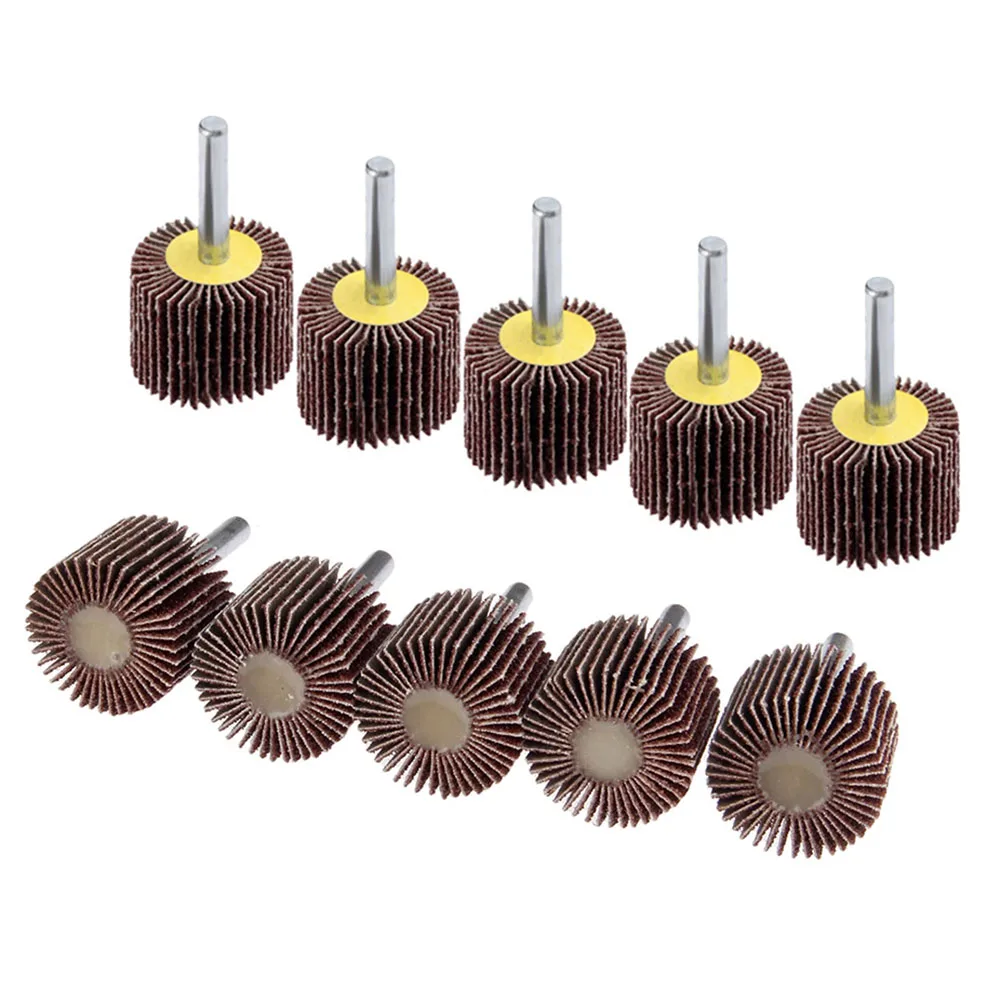 10 قطعة 30 مللي متر عجلات رفرف الرملي القرص 80 حصى رأس مطحنة تلميع الحفر بت للنقش الشطب أداة دوارة طاحونة