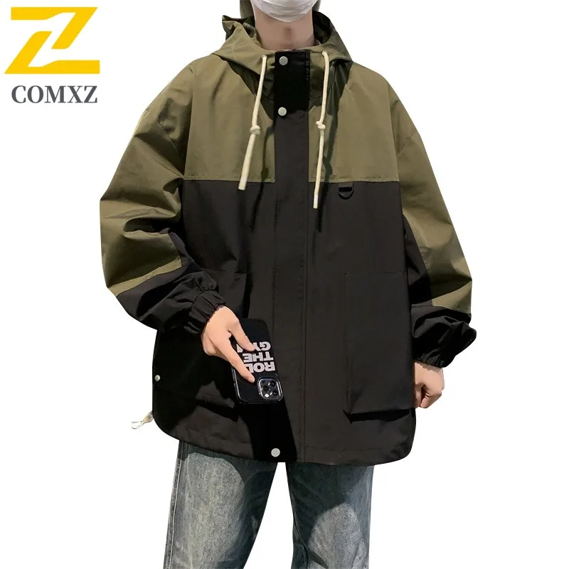 

2025Men Korean Style Jacket Autumn Winter New Trendy Oversize Top Casual Jacket Shirt Lightweight Windproof Comfortable Fit Coat