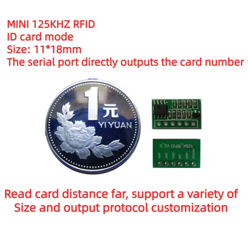 125KHZ ID Card RFID Module Low Frequency Module RFID Recognition Long-distance Serial Port Wiegand