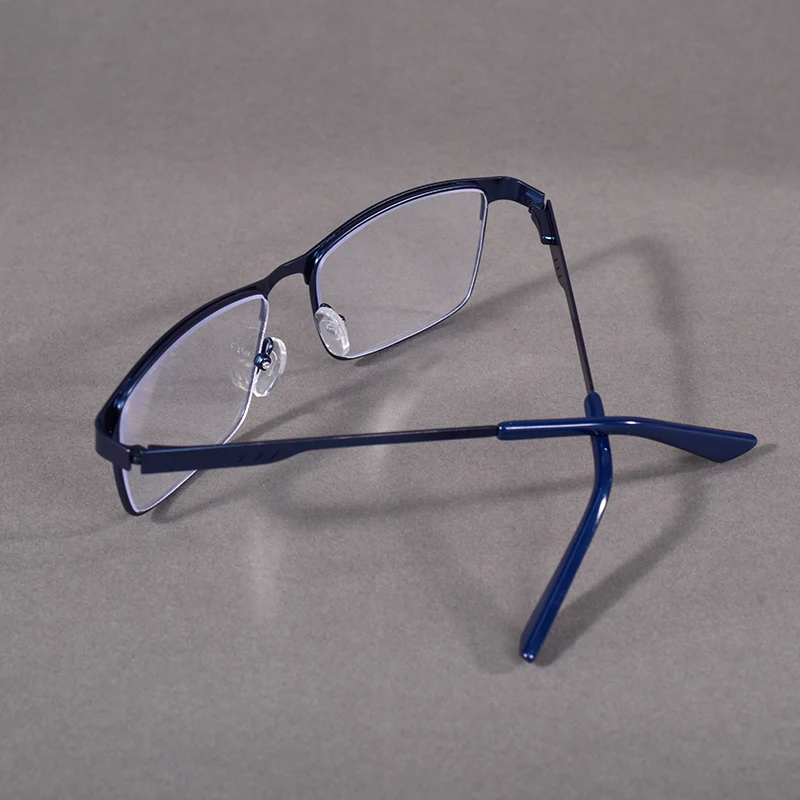 Mai Blume Übergroße Metall Lesebrille Für Männer Rezept Brillen Blau Licht Blockieren Business Platz Brillen Rahmen + 75 – Detail 11
