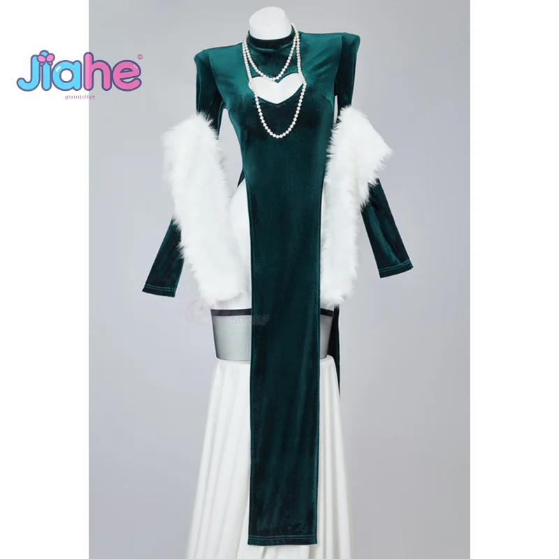 

Fubuki Anime ONE PUNCH-MAN Cosplay Costume Woman Sexy Deep Blue Chinese Cheongsam Dress Cloak Set Halloween Party Uniform