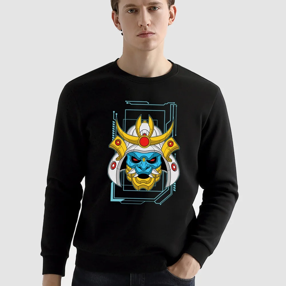 2024 Nieuwe Zwarte Trui Voor Heren, Eenvoudig, Lichtgewicht Sweatshirt Met Monsterprint, Comfortabele Sweatshirt Met Lange Mouwen En Ronde Hals Voor Heren