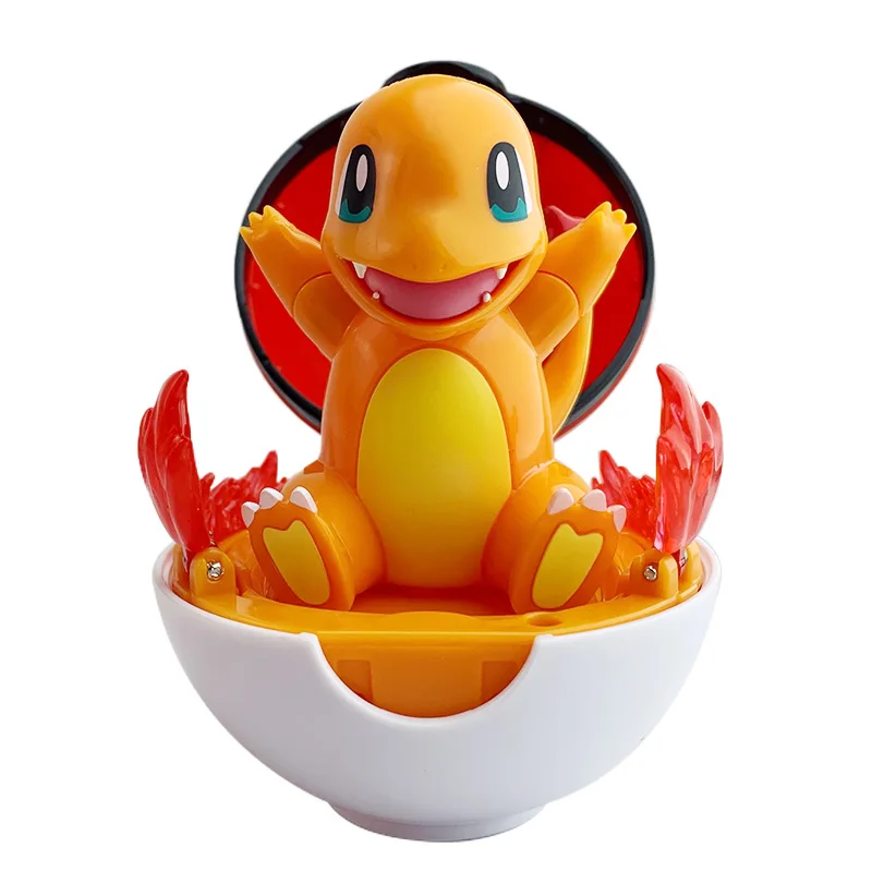 Pokemon Figur Bulbasaur Eevee Charmander Squirtle Pikachu Piplup Cubone Mimikyu Jigglypuff Pokeball Spielzeug Ornament Puppe – Detail 25