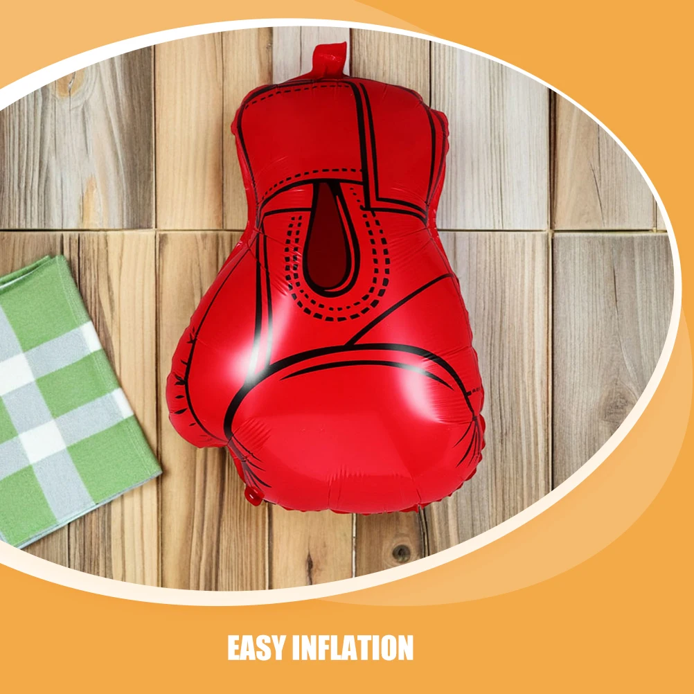 

10Pcs Boxing Glove Foil Balloons Aluminum Sport Birthday Party Wrestling Themed Decorations Boys Birthday Balloons