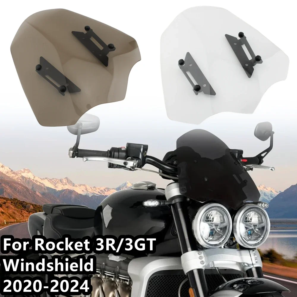 

Лобовое стекло для Triumph Rocket 3R 2020-2025, ветрозащитный экран с кронштейном, аксессуары для мотоциклов