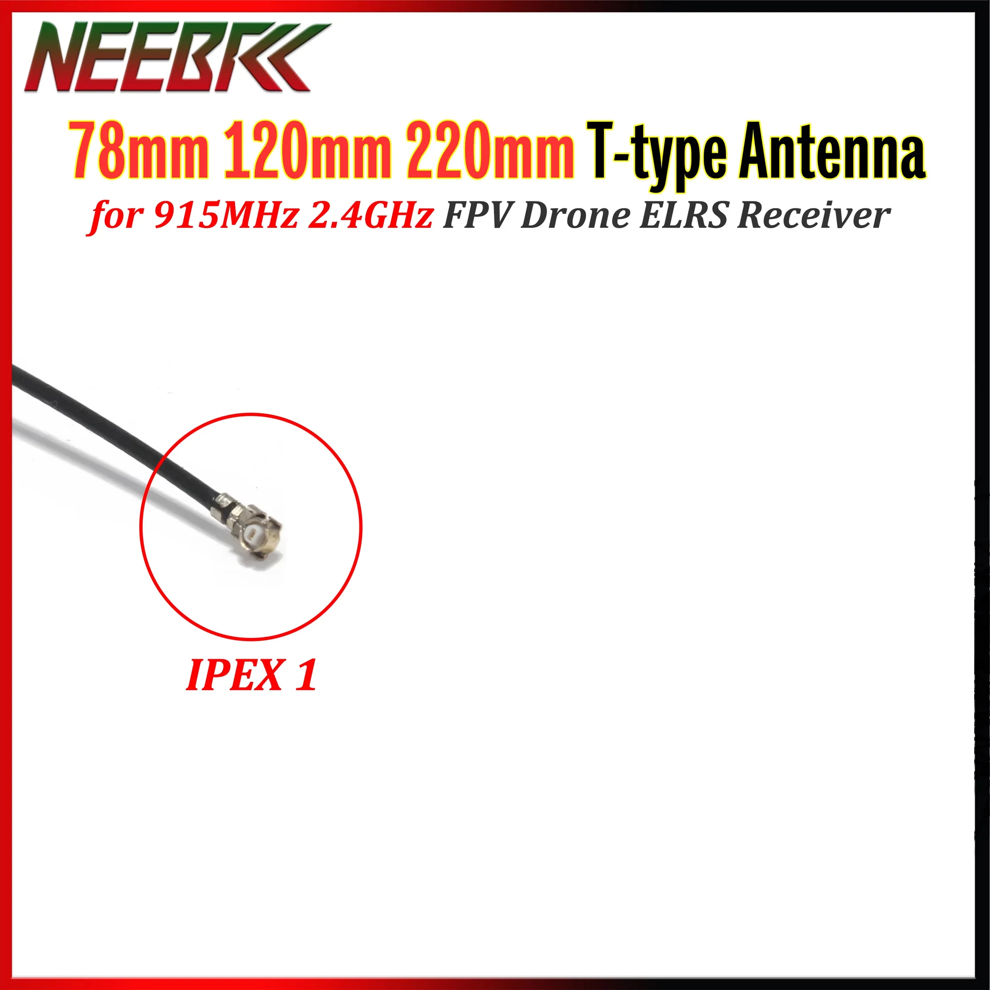 5/10/20pcs FPV Drone 915MHz 2.4G T-type Antenna IPEX 1 78/120/220mm for TBS CROSSFIRE FRSKY R9mm R9MX ELRS Nano EP1 RX Receiver