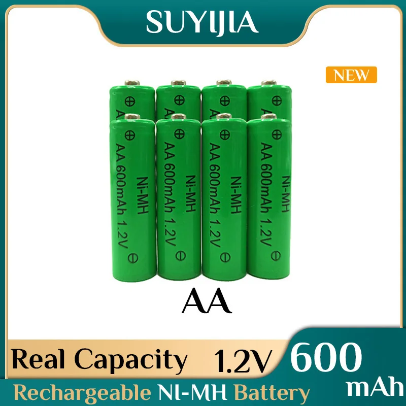 1 قطعة AA 1.2 فولت 600 مللي أمبير ni-mh بطارية قابلة للشحن دعم أجهزة متعددة للكاميرا لعبة وحدة التحكم مصباح يدوي آلة الحلاقة الكهربائية