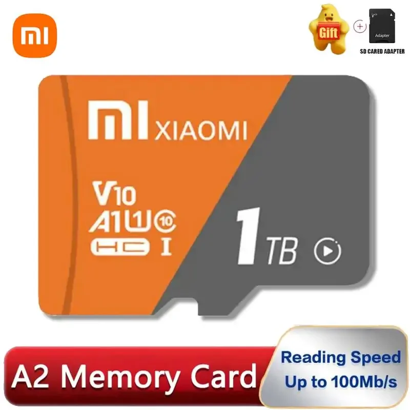 Xiaomi kartu memori 1TB kelas 10, kartu SD 128GB Flash Class 10, kartu memori 256GB, kartu memori 512GB untuk ponsel/kamera/Drone