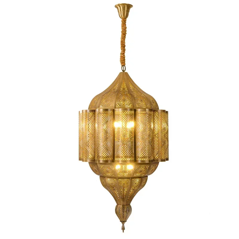 Vintage exotic wind wall lamp Indian arabic copper hollow art ceiling lamp