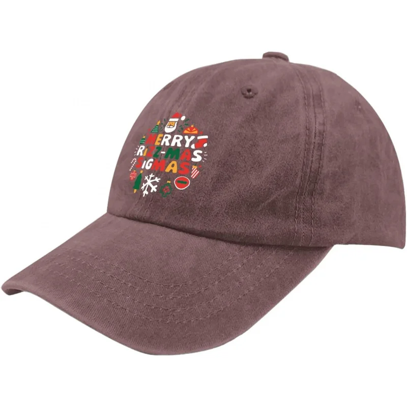 Merry christmas Rizzmas Hats for Women Baseball Cap Trendy Washed Ball Cap Quick Dry