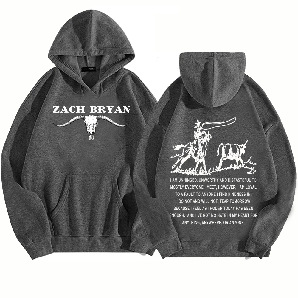 Zach Bryan Horse Cowboy Hoodie Man Woman Harajuku Pullover Tops Sweatshirt Fans Gift