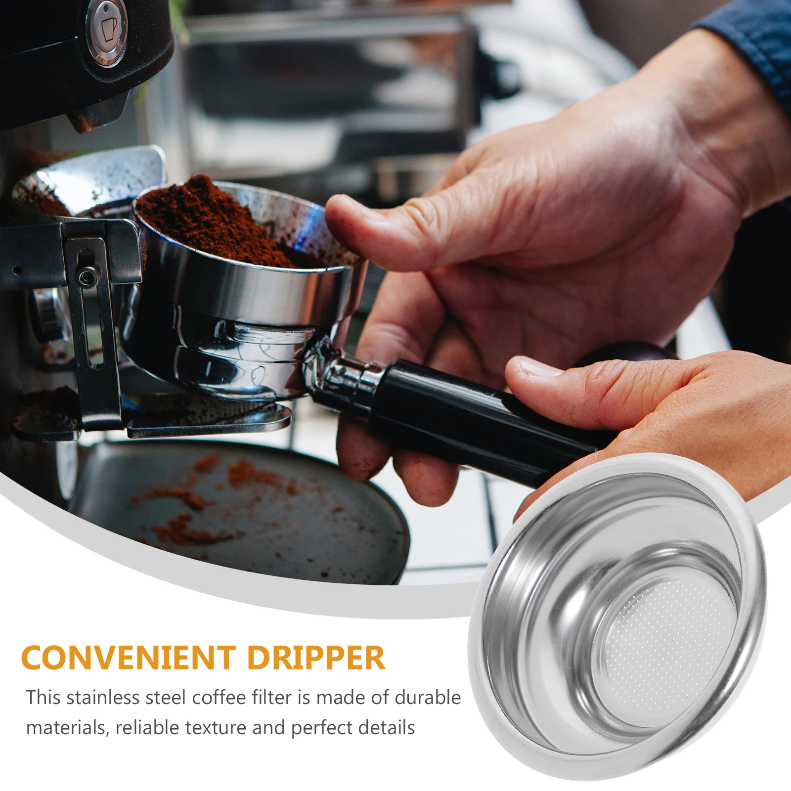 

Stainless Steel Coffee Filter Household Funnel Italian Strainer Single Layer Dripper for Extraction Making Powder Coffee Filter