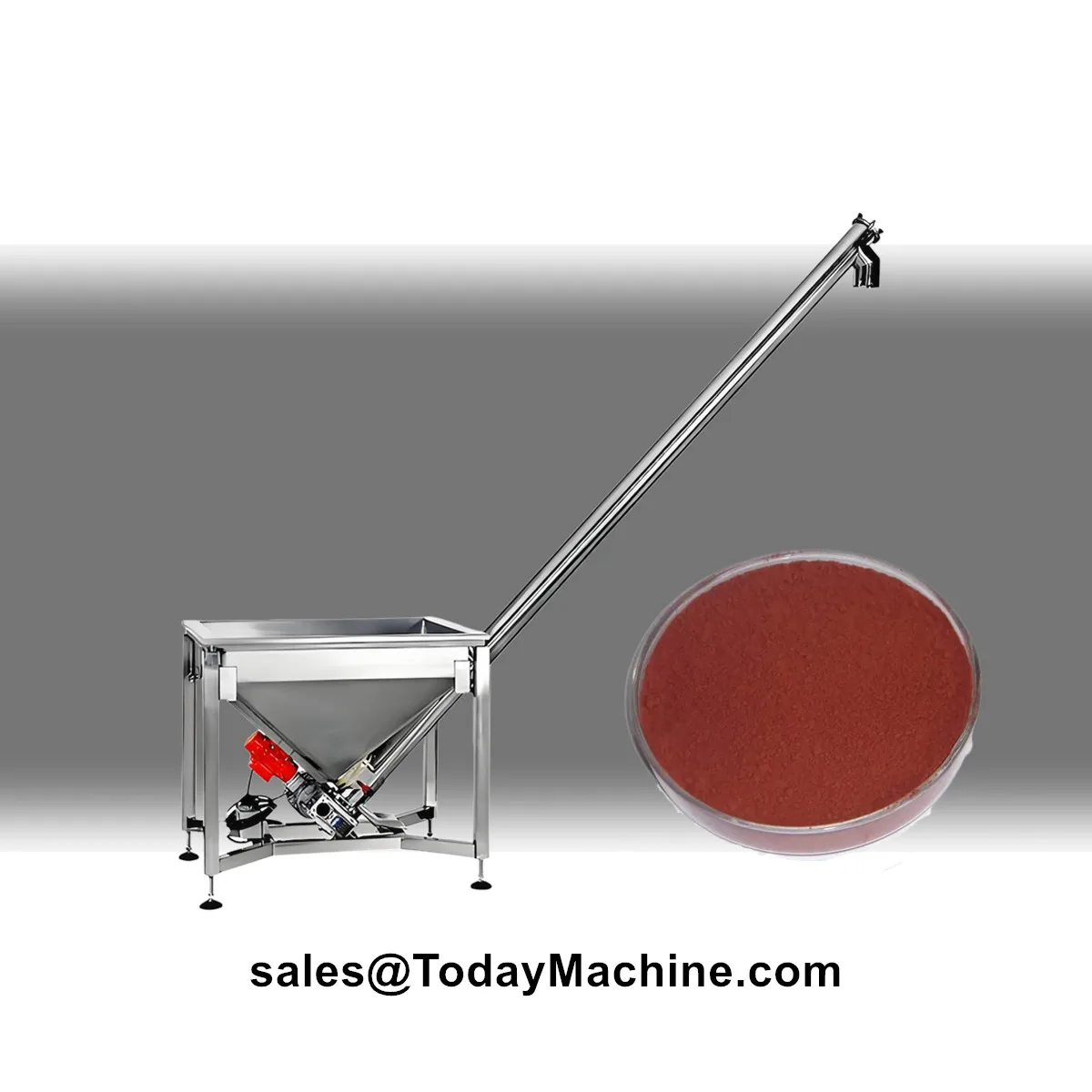 Trasportatore automatico per alimentazione a vite a pellet con tramoggia