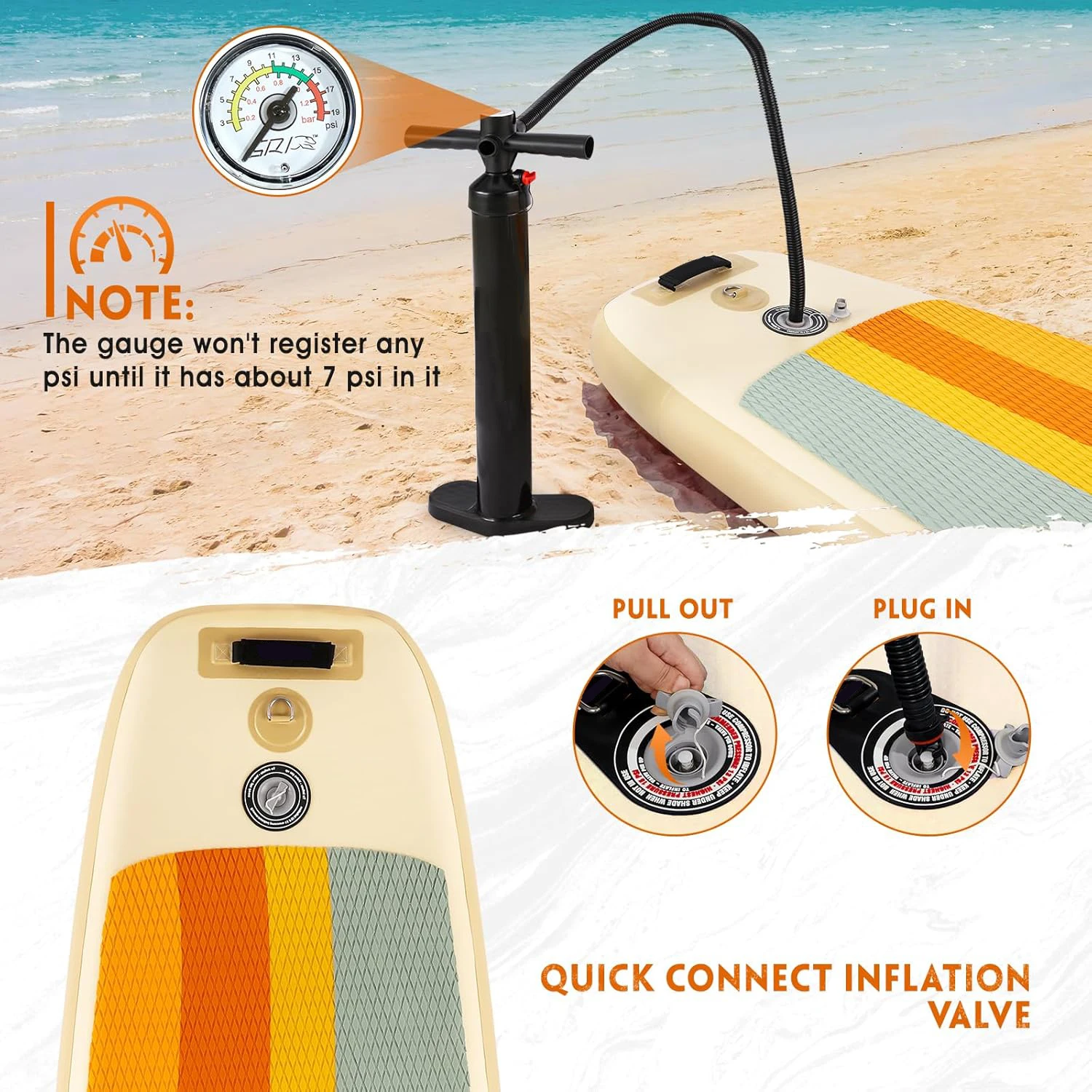 

Надувная доска для серфинга стоя Ультрапортативная, легкая и устойчивая, нескользящая доска для серфинга с регулируемым веслом2