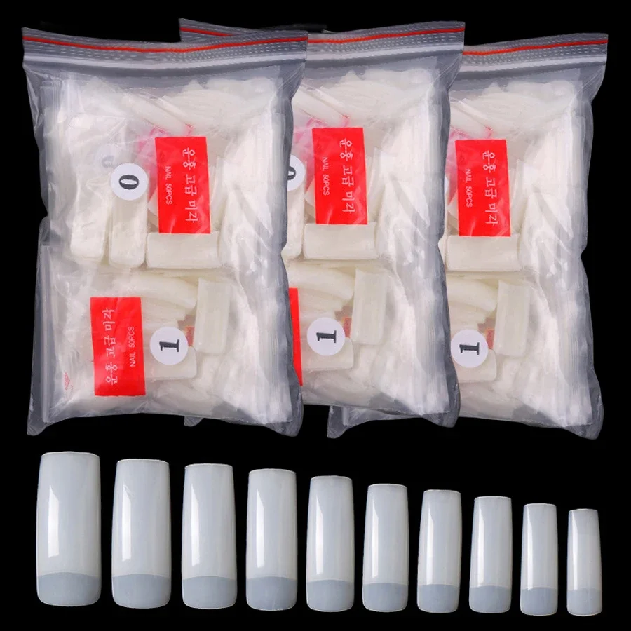 

1500 Natural Half Nail Tips Set with 10 Sizes Artificial False Nails for Nail Art Manicure Professional Salon And Home Use