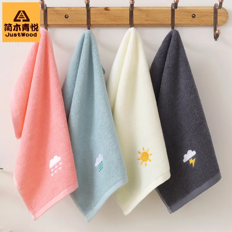 Pure cotton towel Internet celebrity weather wash towel embroidered cute soft absorbent baby children towel