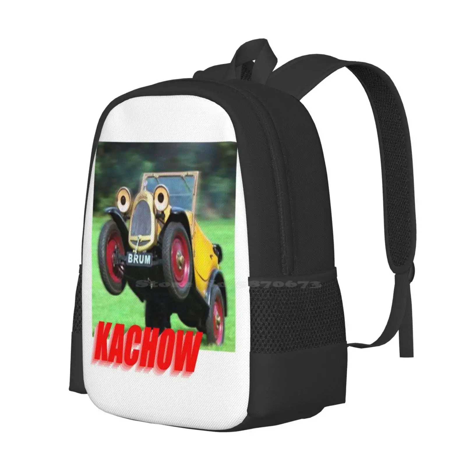 Kachow Pattern Design Laptop Travel School Bags Saying Kachow Kachow Lightning Kachow Cars Movie Kachow Kachow Mcqueen Kachow