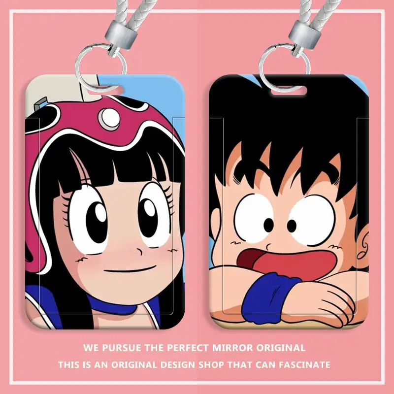 Dragon Ball Neues Studentenausweis-Set: Essenskarte, Buskarte, Ausweiskarte, Campus-Karte mit Schutzhülle, Cartoon Son Goku Urlaubsgeschenk
