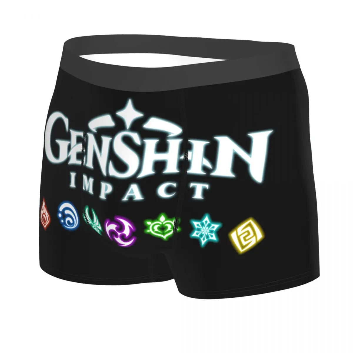 Male Cool Genshin Impact Logo Underwear Anime Game Zhongli Tartaglia Childe Boxer Briefs Soft Shorts Panties Underpants