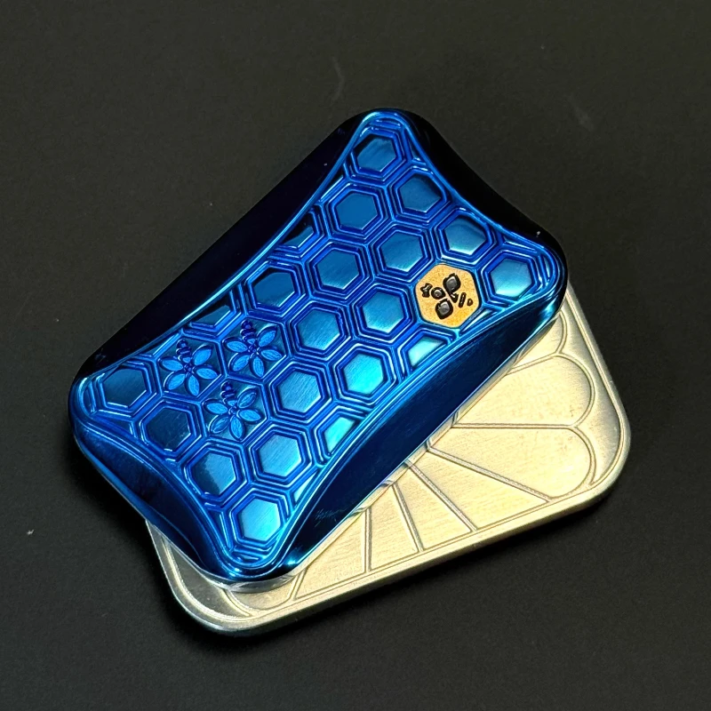 

Titanium Alloy Mechanical Slider Magnetic Push Card Rotating Coin EDC Fidget Toy Portable Sensory Gadget for Stress Relief