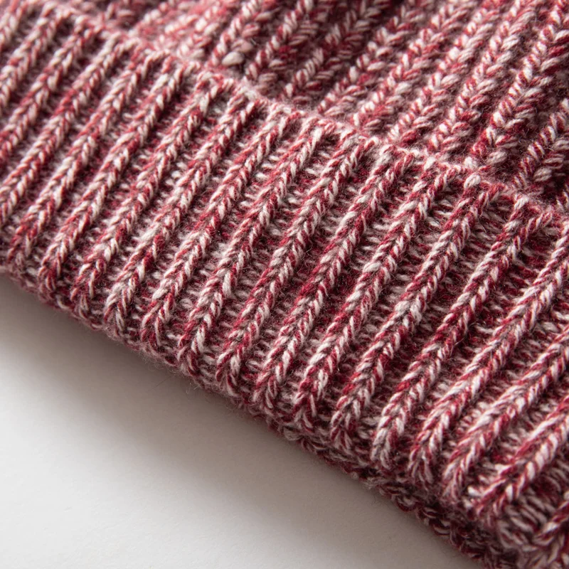 High-Quality Men's and Women's 100 Cashmere Beanie Hats Thickened and Warm Winter Unisex Flanging Hats Trend Yarn Christmas Hats - image 4