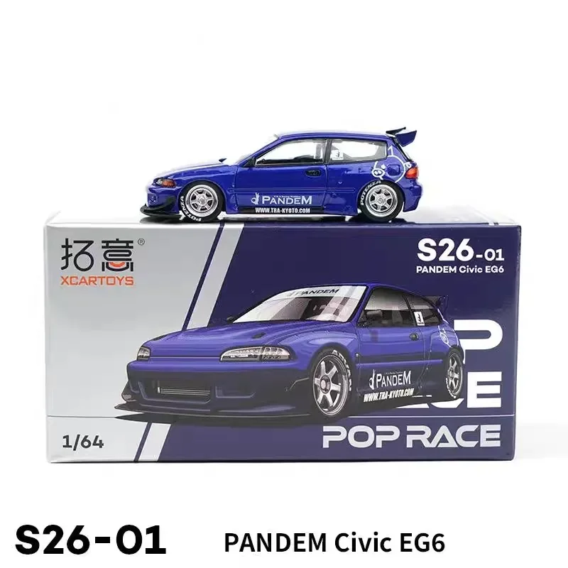 دييكاست 1/64 مقياس هوندا سبيكة سيارة نموذج Pandem سيفيك EG6 لعب المركبات لعب للأولاد هدية الصندوق الأصلي