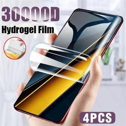 4 Uds 30000D película de hidrogel para Poco X6 X 6 Pro X6Pro 5G Protector de pantalla no vidrio en Poko Little 6X 6XPro PocoX6 PocoX6Pro 2024