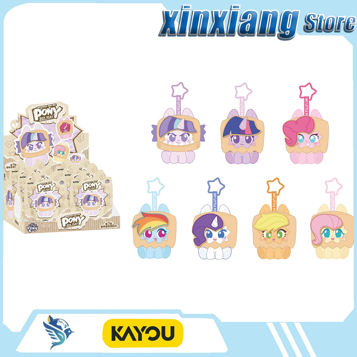 bandai-my-little-pony-toy-hangers-cartoon-themed-keychain-student-schoolbag-hanger-children's-gift-surprises-comics-souvenirs