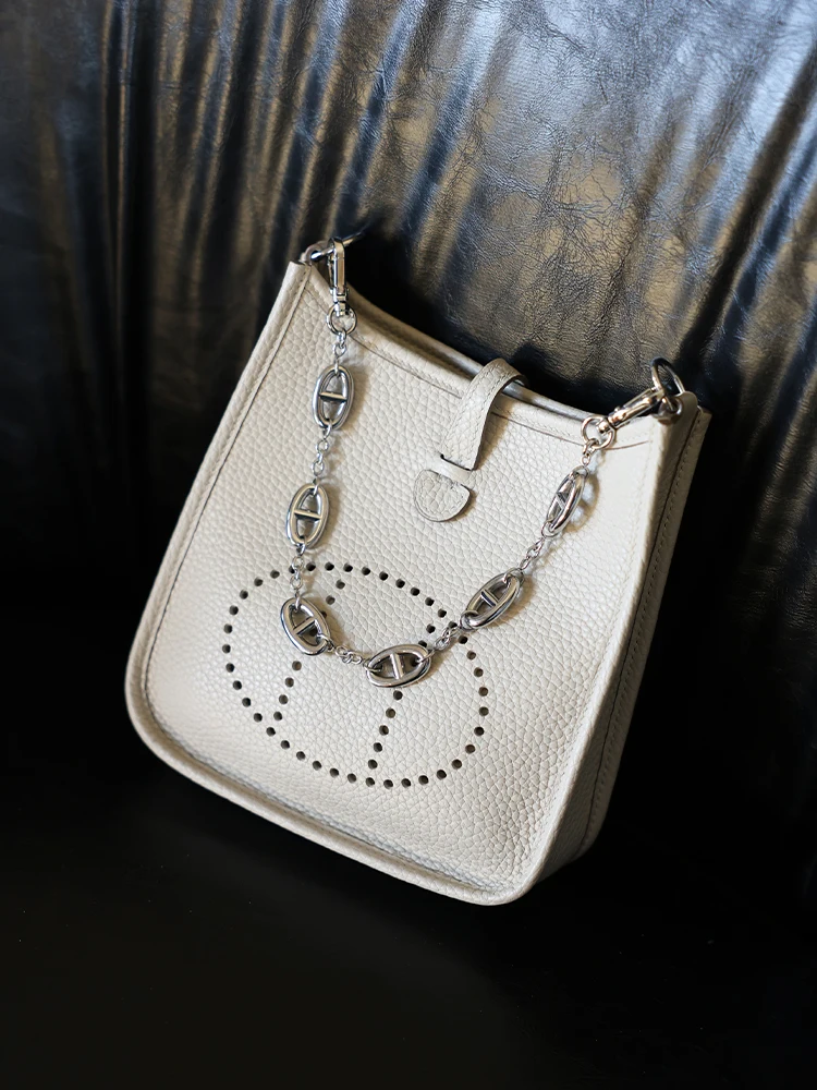 Mini Ifflin Decorative Chain Satchel  Stainless Steel Classic Pig Nose Short Chain Lindy Bag Ornaments