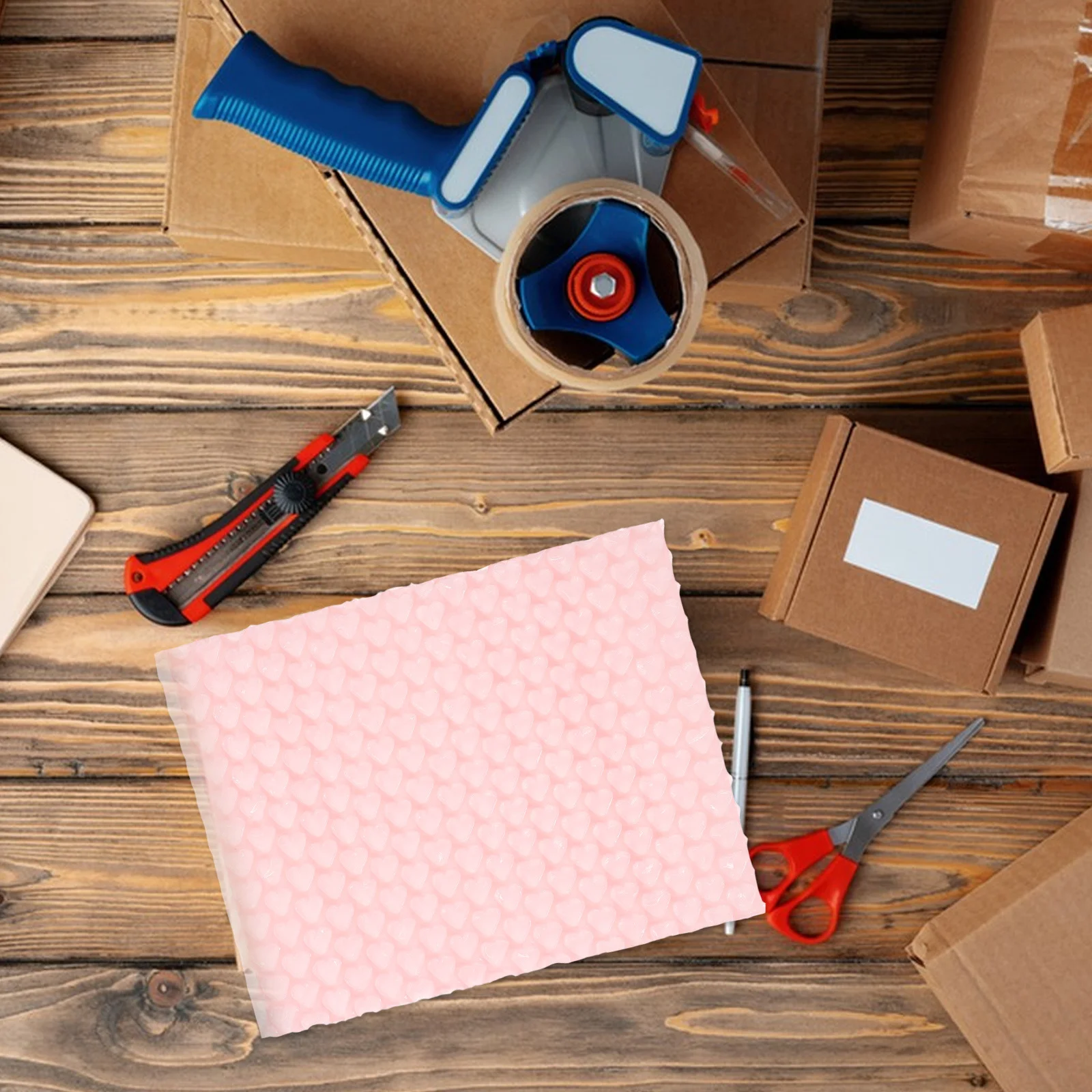 10 pçs pequenas empresas protetoras acolchoadas mailers à prova de choque envelopes de bolha design de coração para envio de embalagem bolha