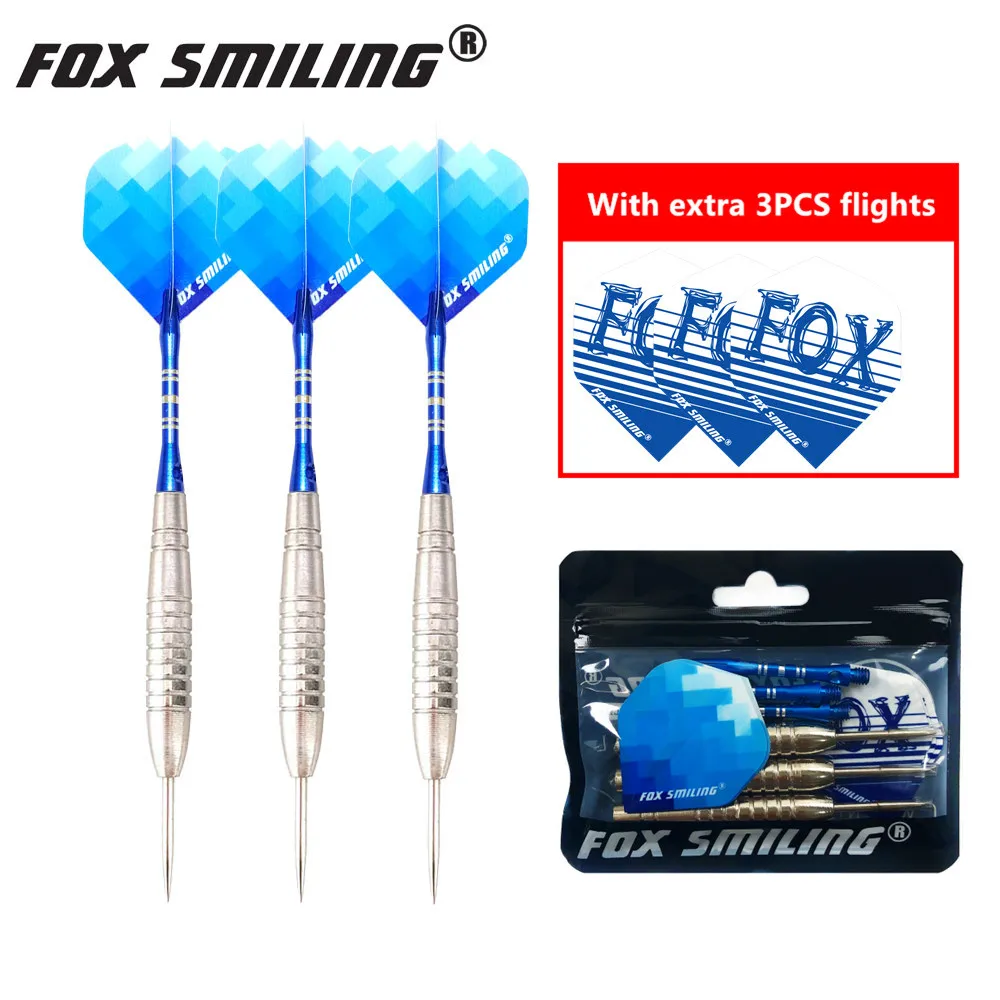

Fox Smiling 3pcs 22g Professional Steel Tip Darts With Aluminum Shaft Good Qualtiy (Send 3PCS Flights As Free Gift)