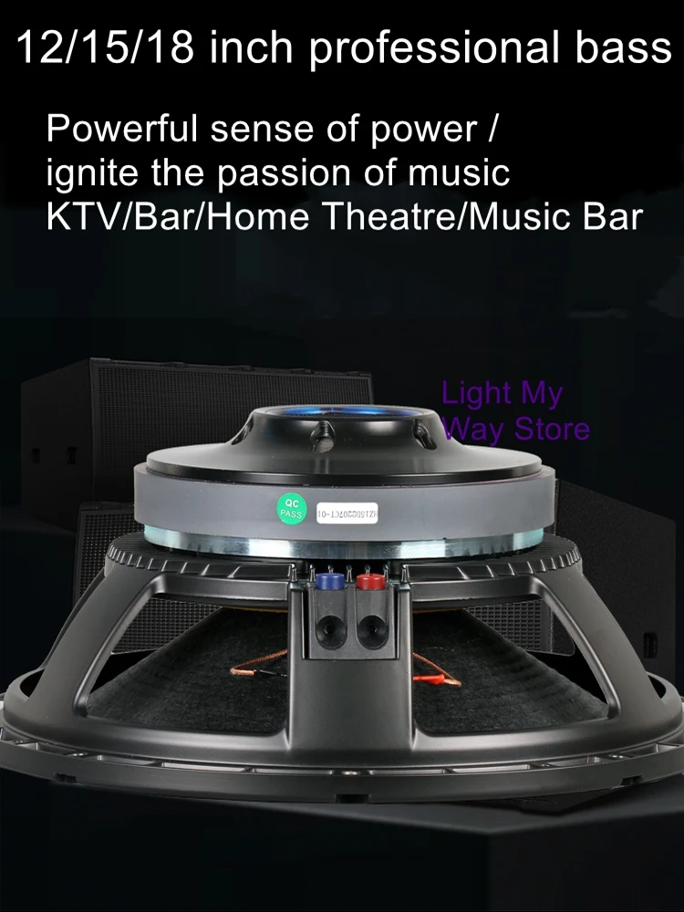 Alto-falantes de palco de alta potência Alto-falantes subwoofer de 12 polegadas, 15 polegadas e 18 polegadas, baixo/mediano de alcance completo 220 magnético 100 núcleos