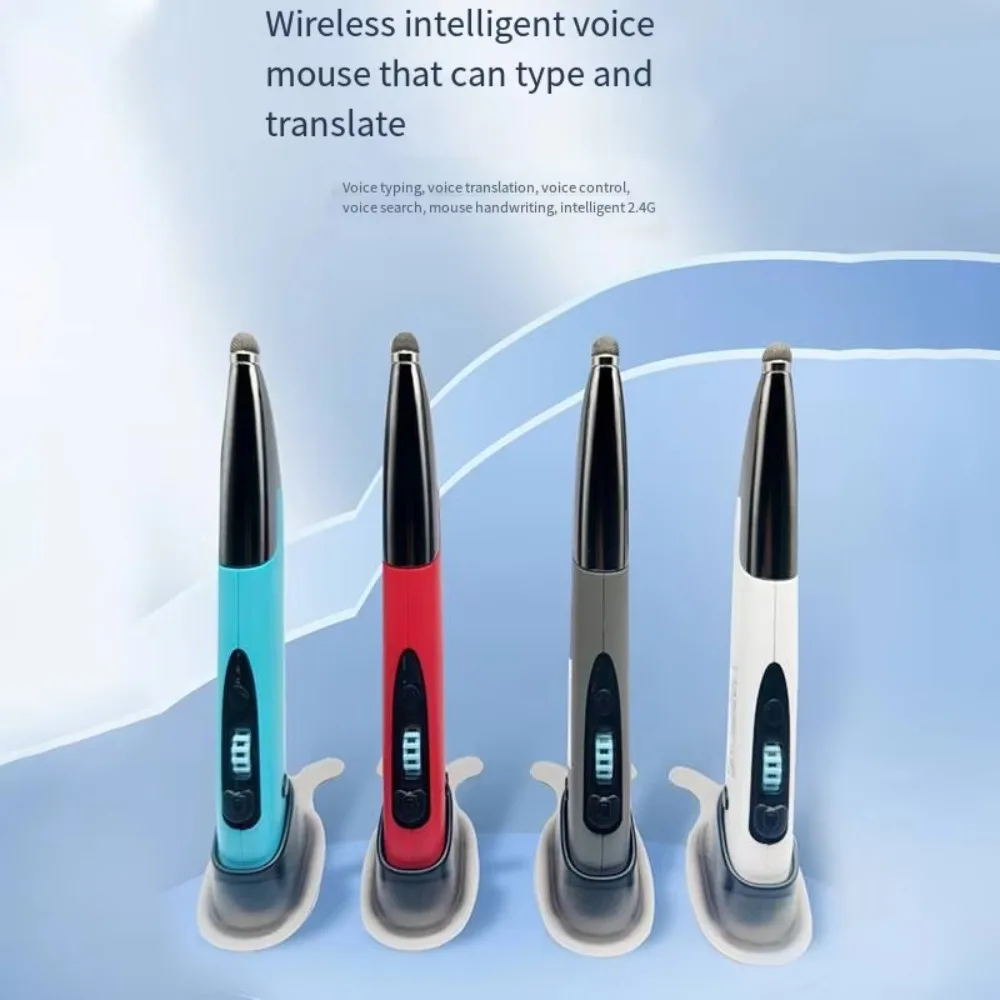 Wireless Pen Mouse Bluetooth & 2.4G Dual Mode Smart Voice Recognition Typing Translation Stylus 4 DPI Adjustable Office Mouse