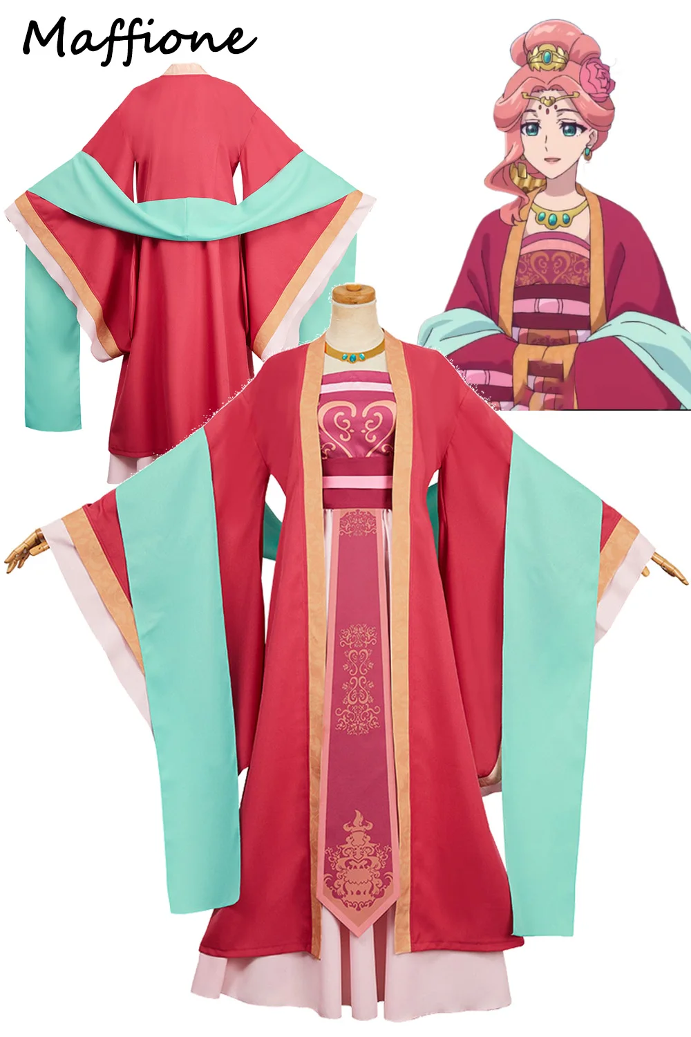 

Gyokuyou Cosplay Anime Apothecary Diary Costume Women Fantasia Roleplay Red Uniform Female Adult Halloween Carnival Party Suits