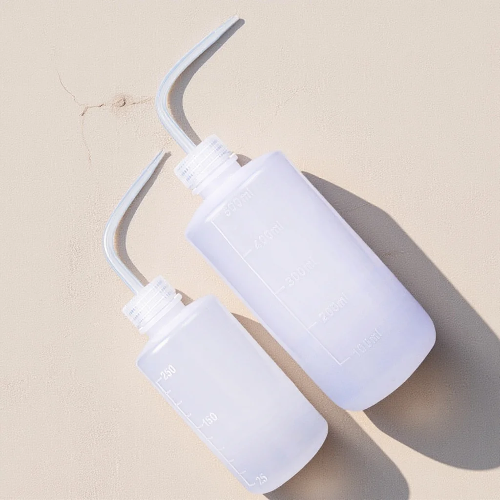 2 قطعة 250 مللي 500 مللي زجاجات ضغط غسيل السلامة متينة خفيفة الوزن صديقة للبيئة فوهة مرنة مقياس واضح زجاجة التحكم في التدفق #6