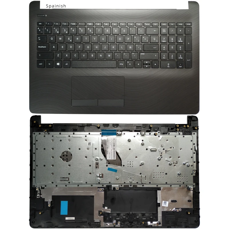 Imagem -04 - Tampa Superior do Teclado para hp 15-bs Bs015dx 15-bw 15-cd 250 255 256 g6 Tpn-c130 C129 Palmrest Eua Latim Espanhol Russo Novo