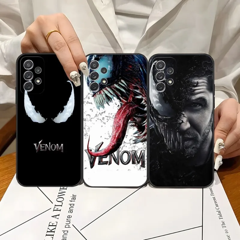 Venom Marvel Cool Phone Case For Samsung A54 A14 A33 A13 A21 A34 A71 A05 A22 A53 A52 A73 A32 A50 A20 A40 A23 A24 Cover