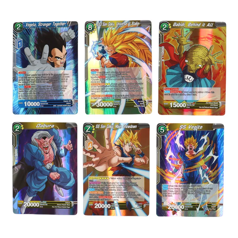 50-100Pcs/Box Dragon Ball Cards Shiny Son Goku Frieza Saiyan Vegeta TCG Rare Trading Collection Card Anime for Children Gift Toy