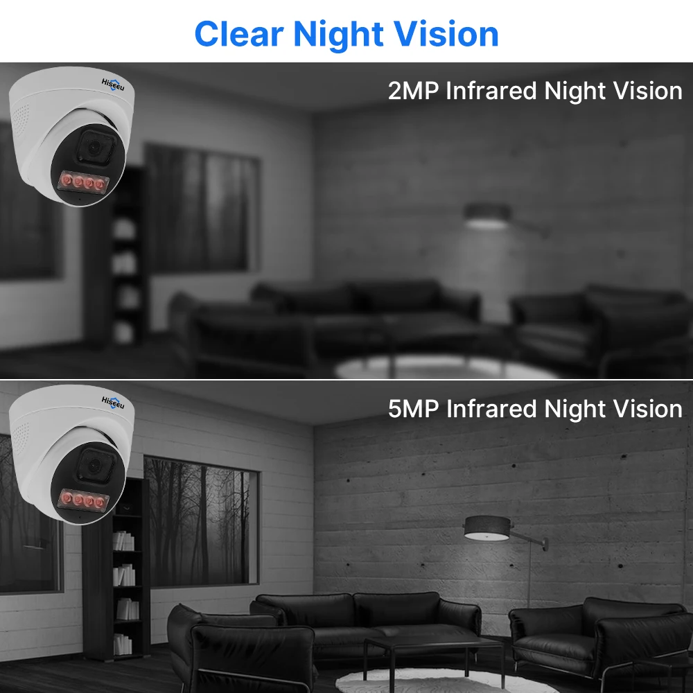 Hiseeu 5MP AHD CCTV Dome Kamera Nachtsicht Indoor Sicherheit Analog Video Überwachung Kameras für AHD DVR System XMEye Pro