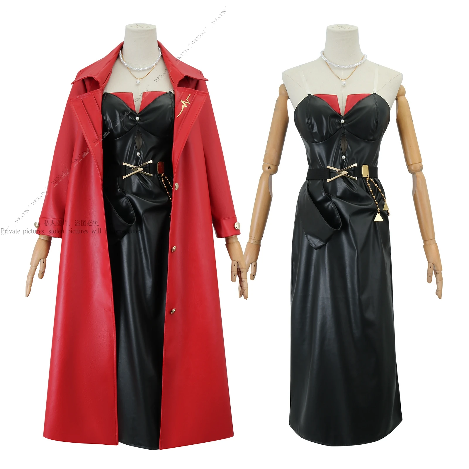 Marie Game Identity V Cosplay Costume Bloody Queen Mary Dress Women Halloween Carnival Outfits Wig Trench Coat Glasses Pendant