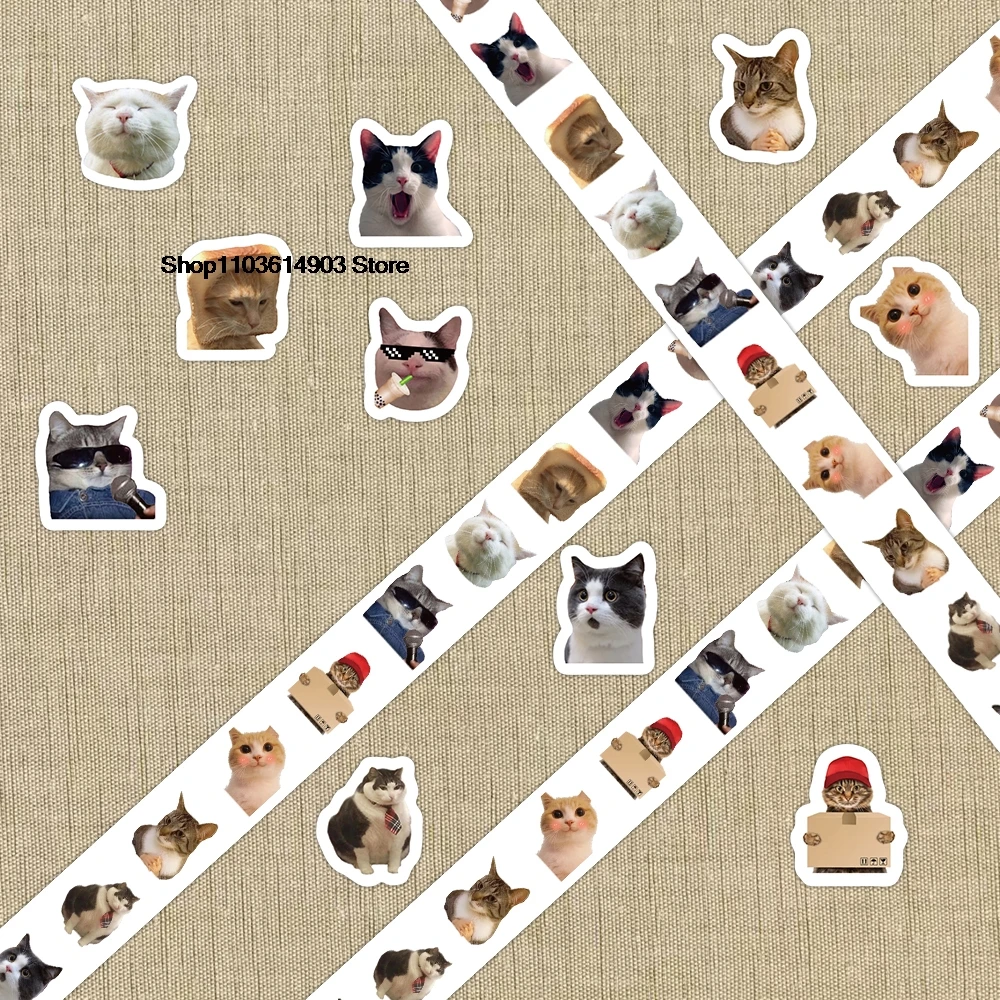 500pcs/roll Cute Cat expression stickers room decor wall art Wedding venue decoration school teacher supplies reward stickers