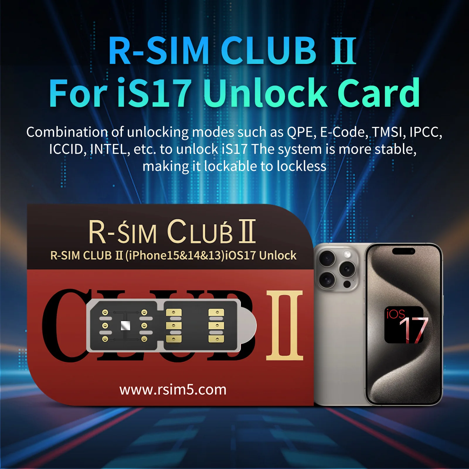 Rsim Club 2 QPE Esim Mode Unlock Sim Card R-SIM CLUB 2 For iphone For Ios17 MKSD Version Rsim 19 Sim Card Dual Side Card Sticker