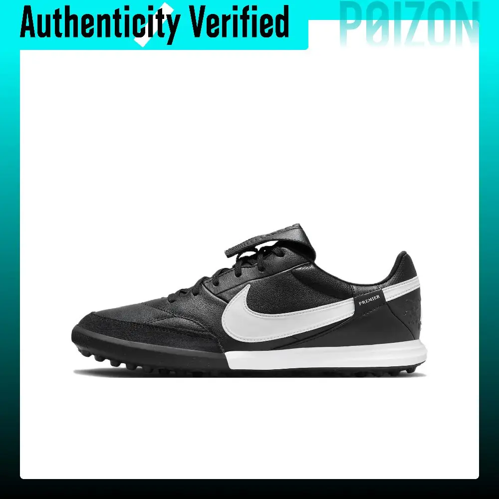 Nike Premier 3 TF Turf Artificial Turf Cow Leather, Synthetic Leather Soccer Shoes Unisex Black HM0283-001